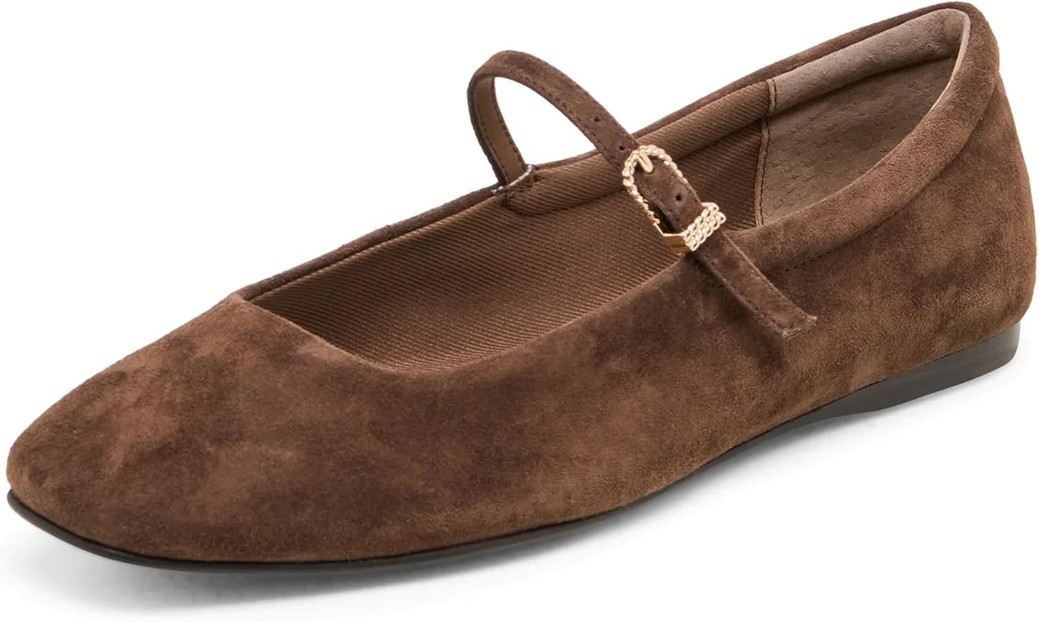 Mary Jane Ballet Flats for Women Casual Square Toe Slip On Flats Comfortable Ankle Buckle Strap B... | Amazon (US)