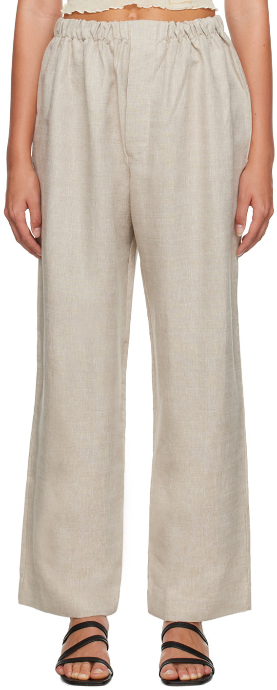 Baserange Beige Lane Lounge Pants | SSENSE