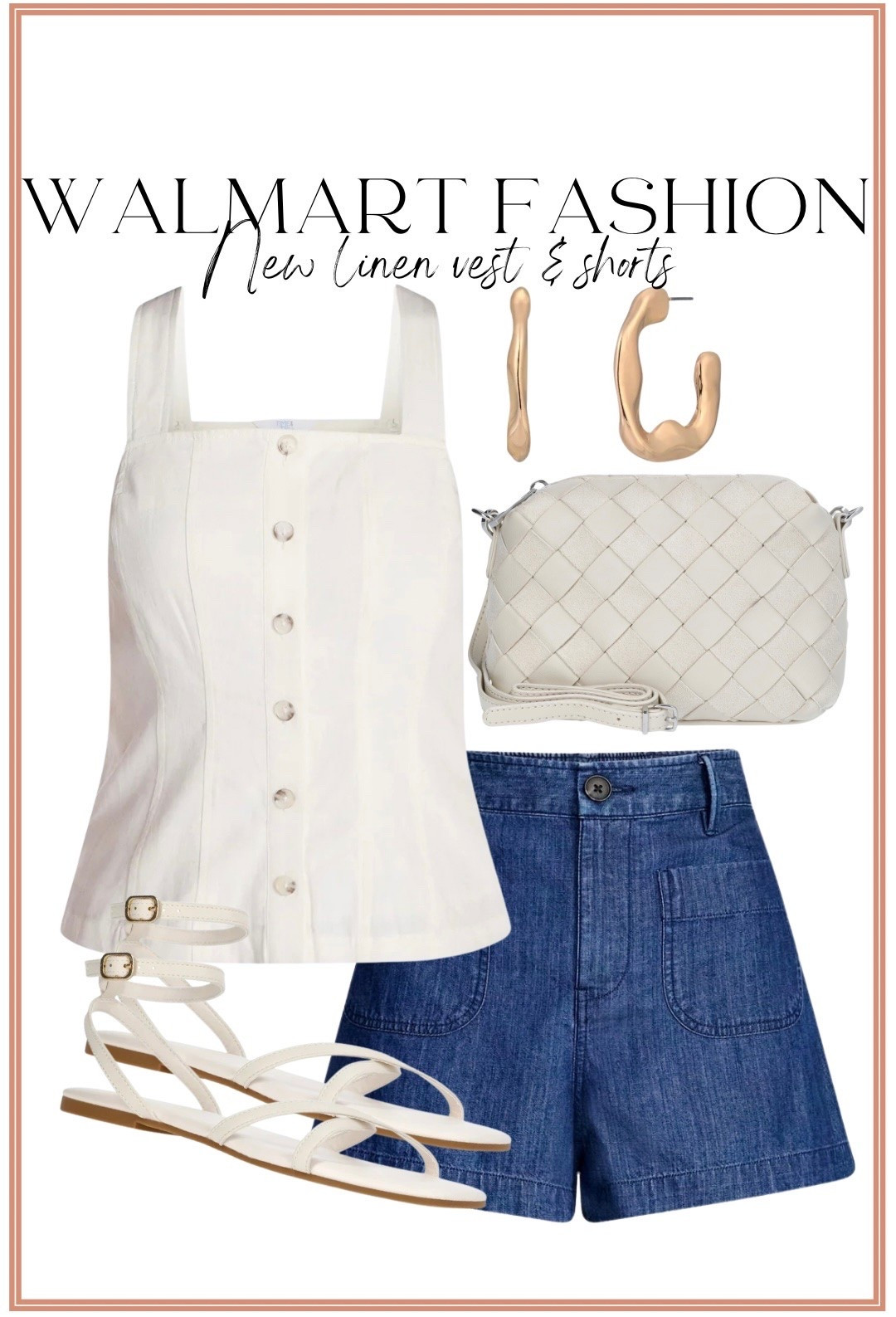 🤍 DENIM + LINEN = THE SUMMER OUTFIT COMBO I CAN’T STOP WEARING 🤍

This new Walmart linen vest and denim shorts pairing looks so much more expensive than it is! The tailored vest gives that elevated, put-together feel while the relaxed denim shorts keep it effortless and comfortable for everyday wear. Add a woven crossbody, gold accessories, and strappy sandals and you have the perfect outfit for everything from brunch to vacation strolls.

✨ New Walmart fashion find
✨ Linen blend vest trend
✨ Easy summer outfit idea
✨ Comfortable denim shorts
✨ Affordable boutique-inspired style
✨ Perfect for vacations, brunch, and date nights
✨ Mix-and-match pieces you’ll wear all season long

I have a feeling this vest is going to be one of those Walmart finds that sells out fast! 🤍

#WalmartFashion #WalmartFinds #WalmartStyle #SummerOutfit #LinenVest #DenimShorts #AffordableFashion #SummerStyle #CasualChic #VacationOutfit #BrunchOutfit #OOTD #FashionFinds #WalmartNewArrivals #CapsuleWardrobe #EverydayStyle #AffordableStyle #WomenFashion #SummerWardrobe #LTKStyle #NeutralStyle #BoutiqueStyle #WalmartHaul #StyleInspiration #FashionOnABudget

#LTKootd #LTKPetite