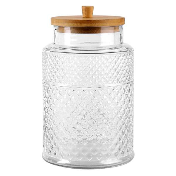 Glass Jar with Wooden Lid, 10.5" | At Home