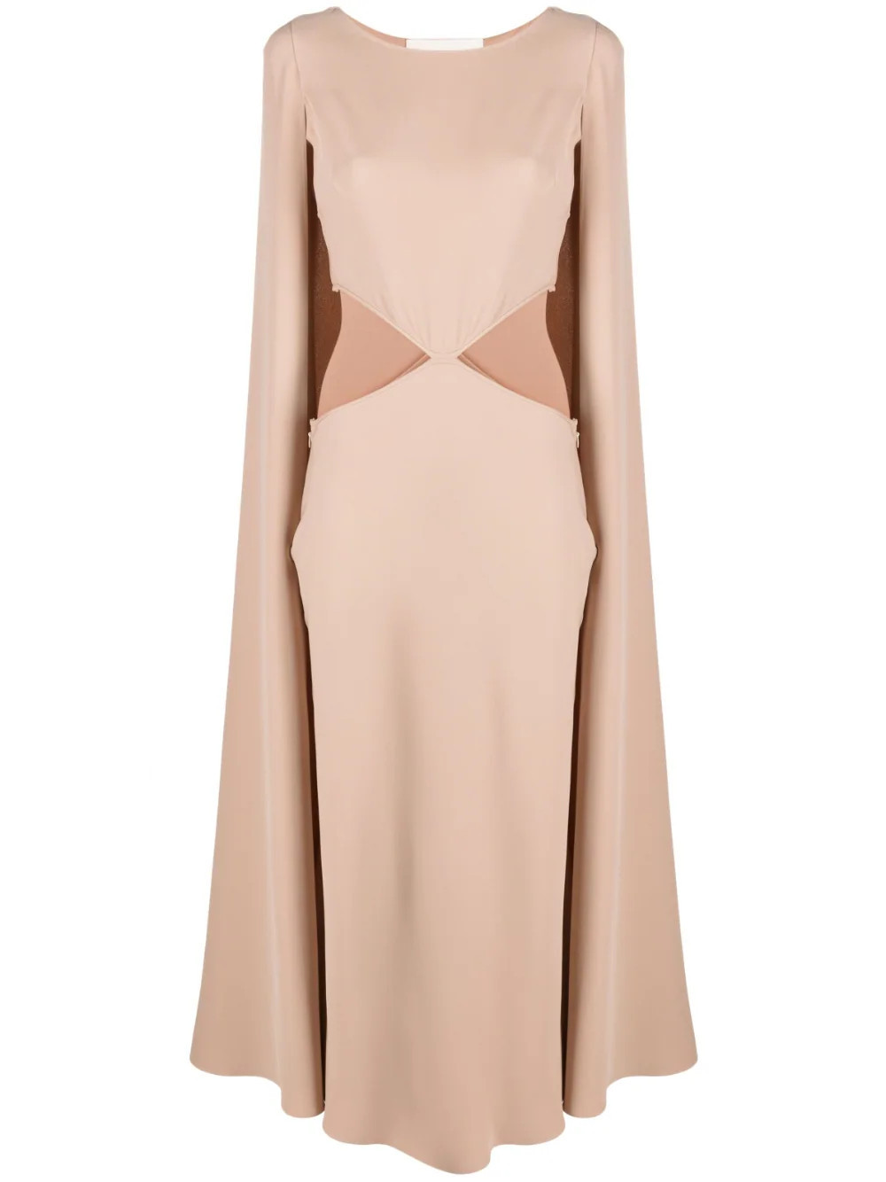 Valentino Garavani cut-out detail cape dress - Pink | Farfetch Global