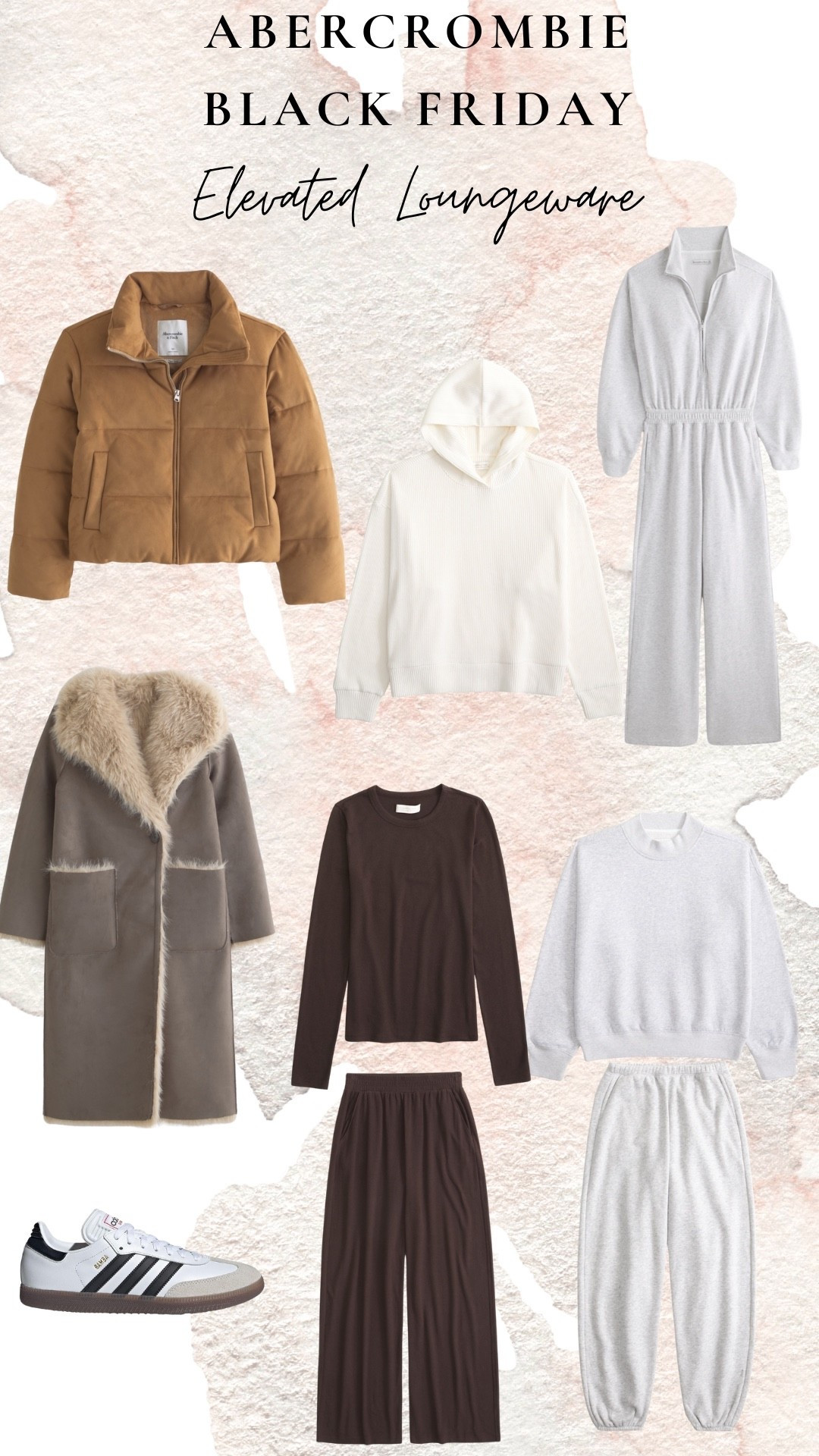 Elevated, cozy, and so good for Black Friday 🤎 These Abercrombie loungewear staples are perfect for winter days, gifting, and everyday comfort.

Abercrombie Black Friday
	•	Abercrombie sale picks
	•	Elevated loungewear
	•	Neutral winter outfits
	•	Cozy winter essentials
	•	Minimalist loungewear
	•	Neutral wardrobe basics
	•	Winter capsule wardrobe
	•	Organic modern style
	•	Holiday outfit ideas
	•	Abercrombie sweaters
	•	Abercrombie jackets
	•	Soft cozy sets
	•	Best Black Friday fashion deals
Adidas spezial 
Lounge set
Cozy lounge set
Elevated lounge set

#AbercrombieStyle
#BlackFridayDeals2025
#NeutralWardrobe
#LoungewearOutfits
#WinterFashionFinds


#LTKGiftGuide #LTKCyberWeek #LTKootd