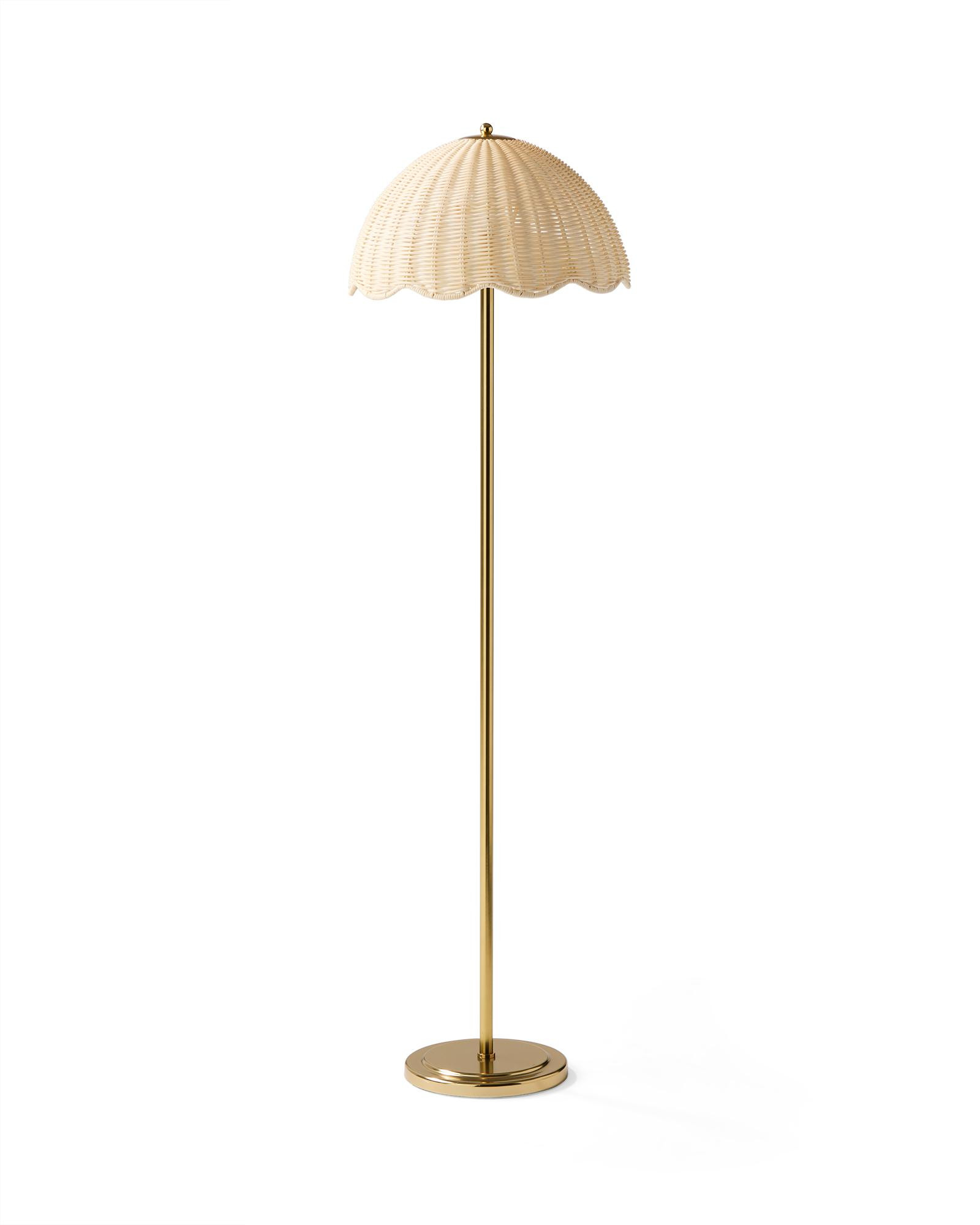 Arden Rattan Floor Lamp | Serena and Lily