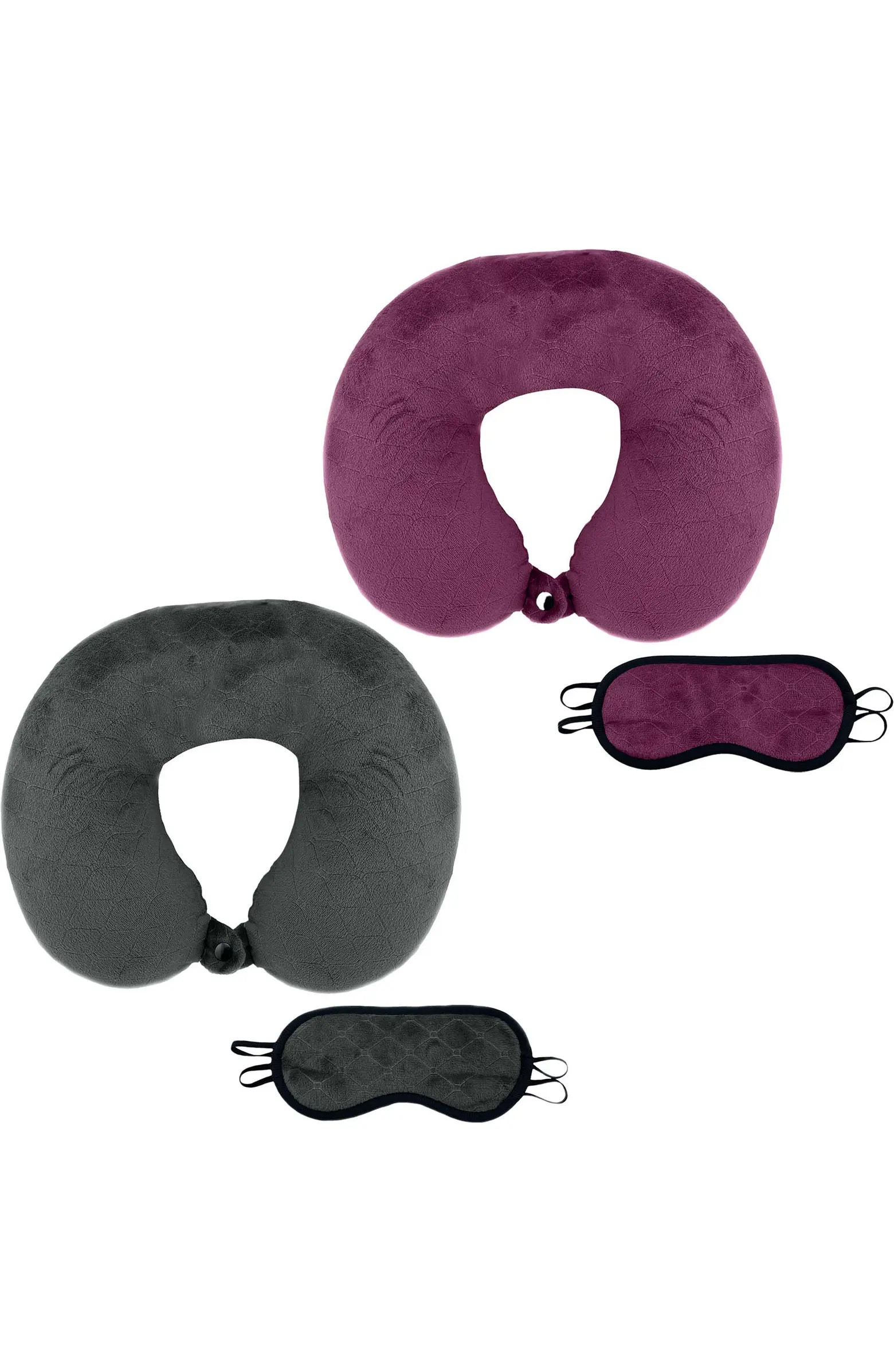 PURSONIC 2 Memory Foam Travel Pillows with Sleep Masks | Nordstrom | Nordstrom
