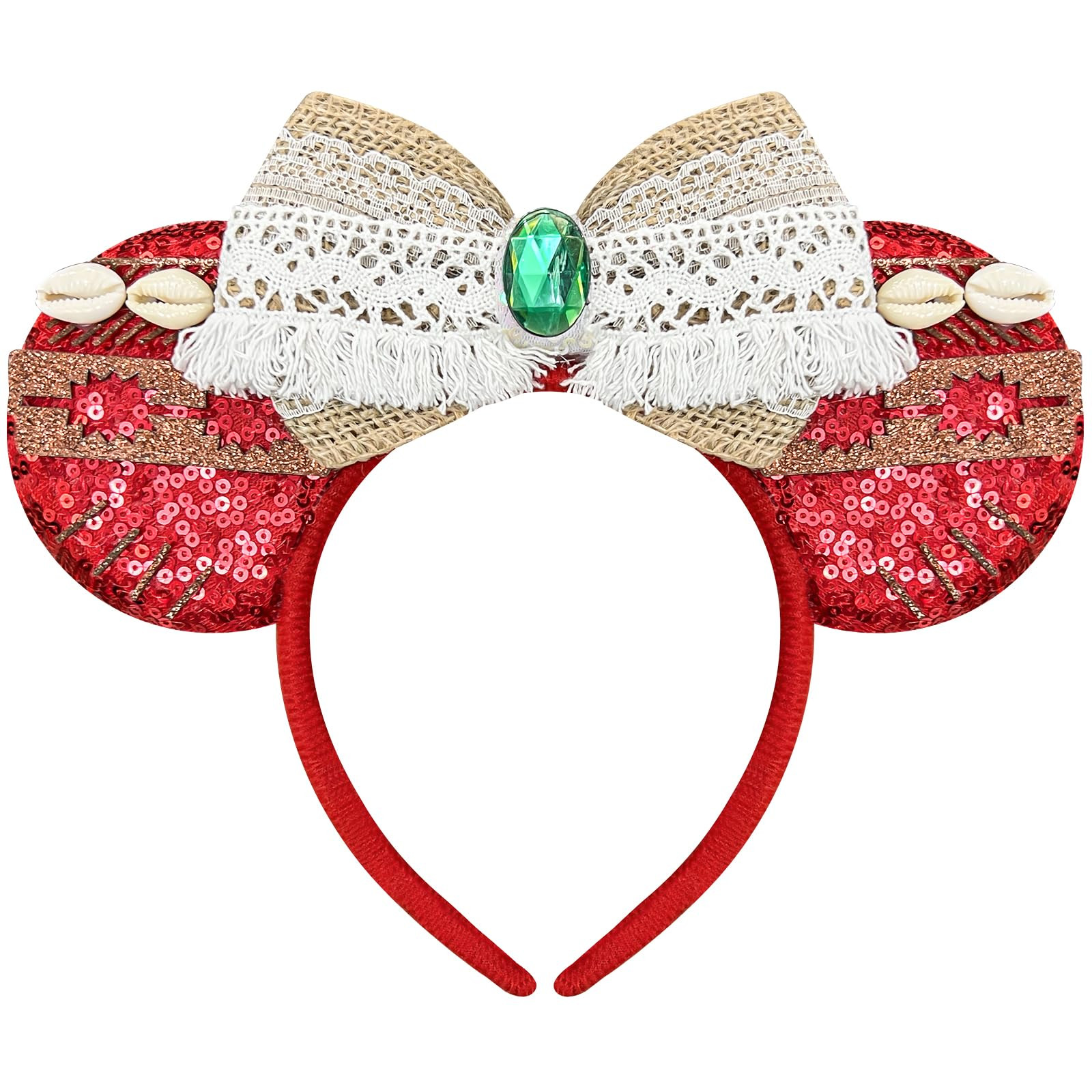 Mouse Ears Headband - Red Ocean Headband for Women, Cosplay Headwear for Princess, Hawaii, Birthd... | Amazon (US)
