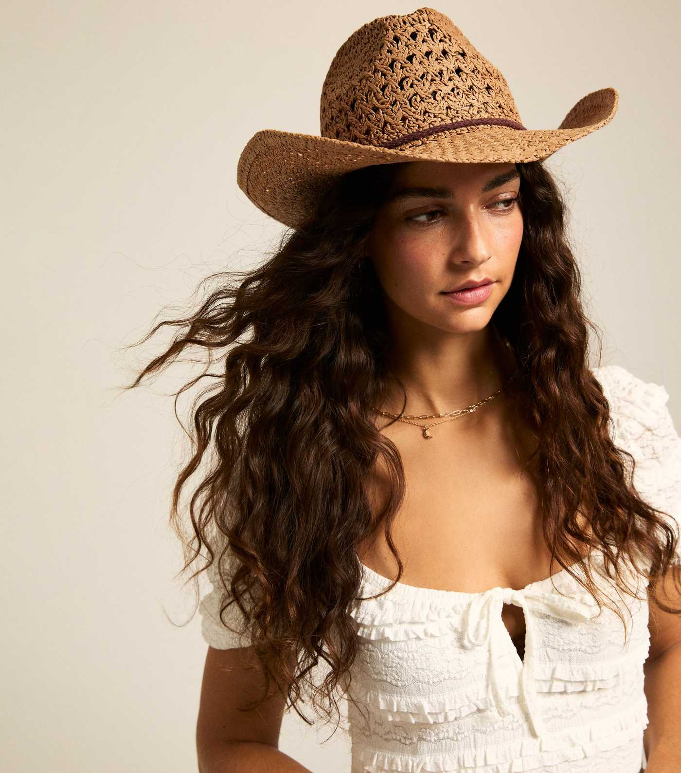 Tan Western Style Straw-Look Hat | New Look | New Look (UK)