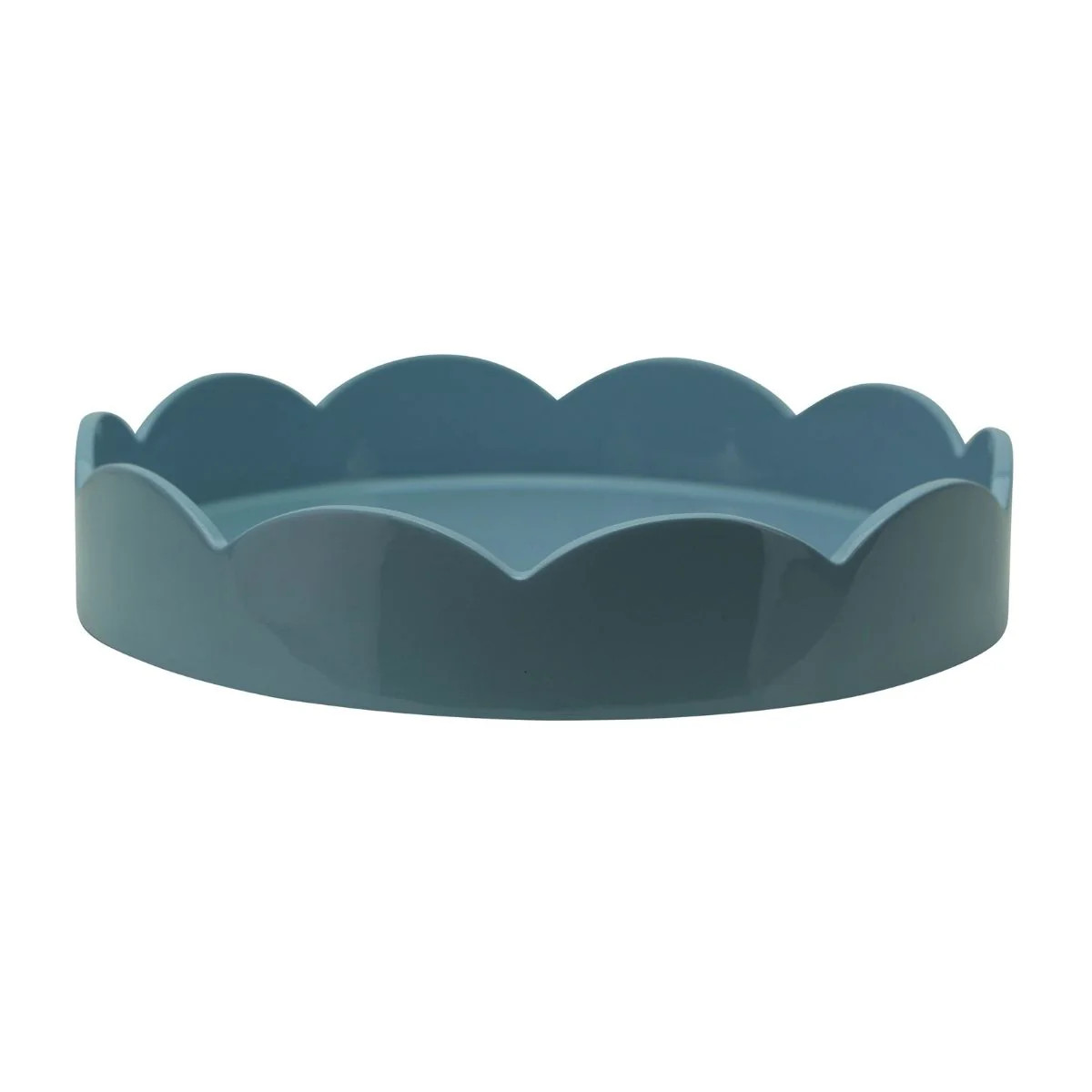 Chambray Round Scalloped Tray | Caitlin Wilson Design