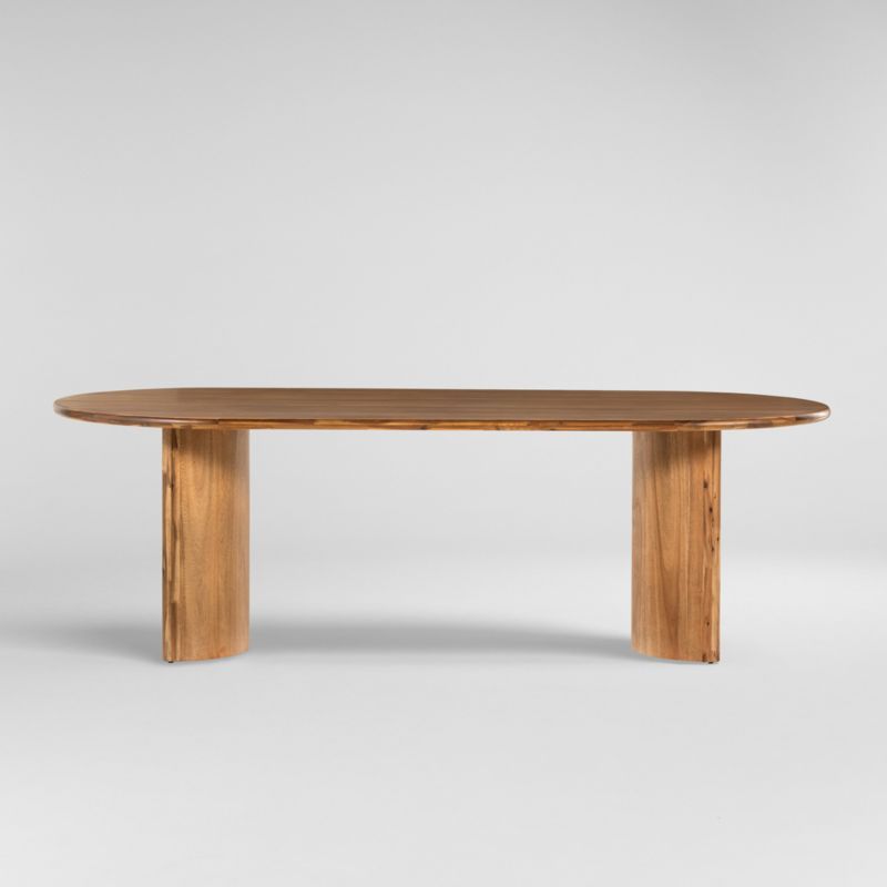 Panos Sandy Acacia Wood Dining Table | Crate & Barrel | Crate & Barrel