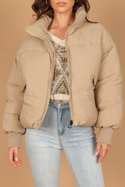 Edric Puffer Jacket - Beige | Petal & Pup (US)