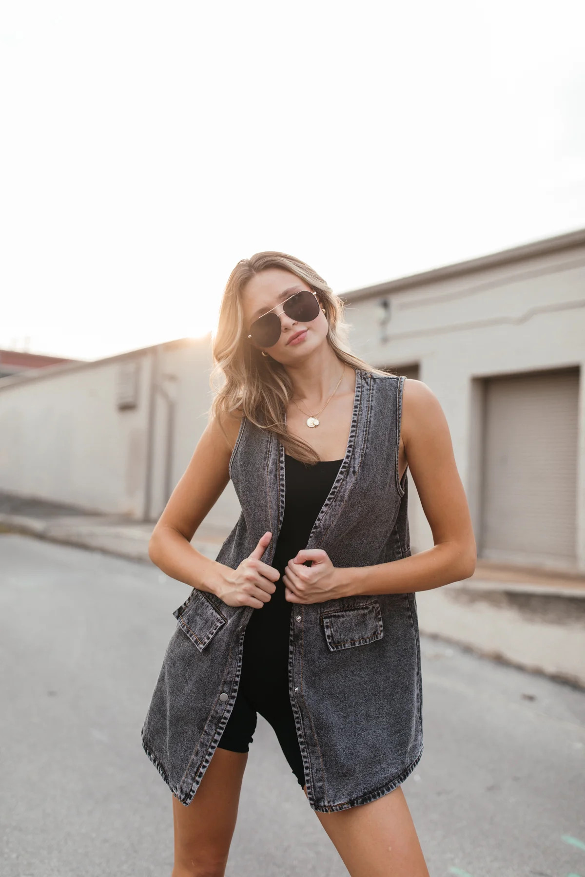 Samantha Denim Vest | The Post