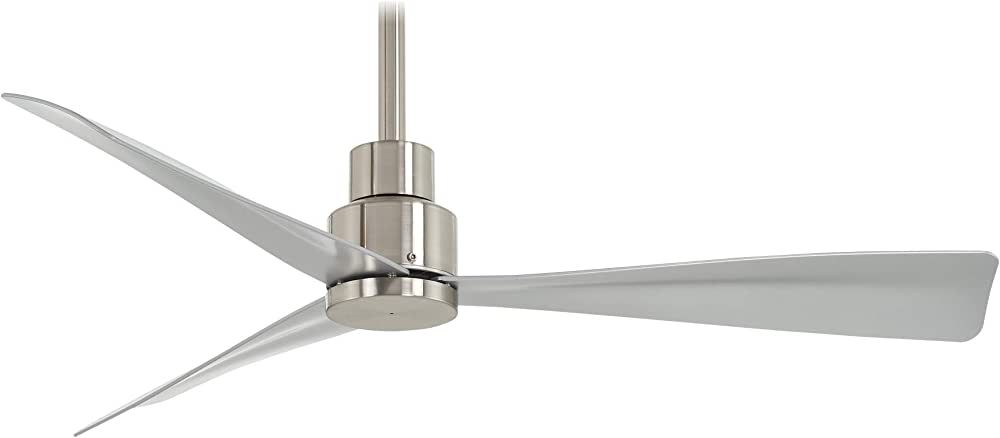 MINKA-AIRE F786-BNW Simple 44 Inch Outdoor 3 Blade Ceiling Fan with DC Motor in Brushed Nickel We... | Amazon (US)