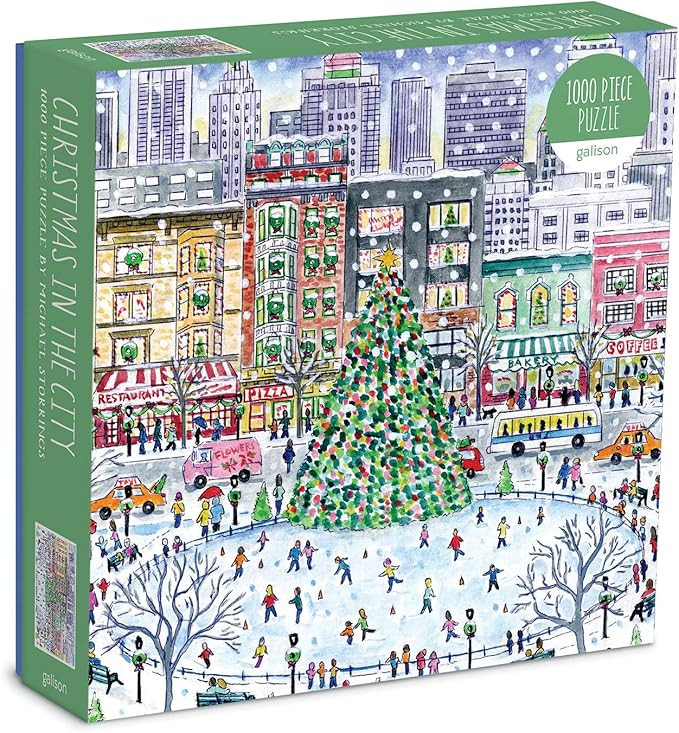 Galison Michael Storrings Chirstmas in The City Puzzle, 1000 Pieces, 27” x 20” – Difficult ... | Amazon (US)