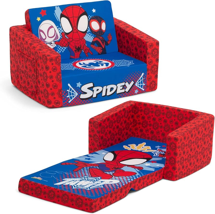 Delta Children Marvel Spidey and His Amazing Friends Cozee Flip-Out Chair - 2-in-1 Convertible Ch... | Amazon (US)