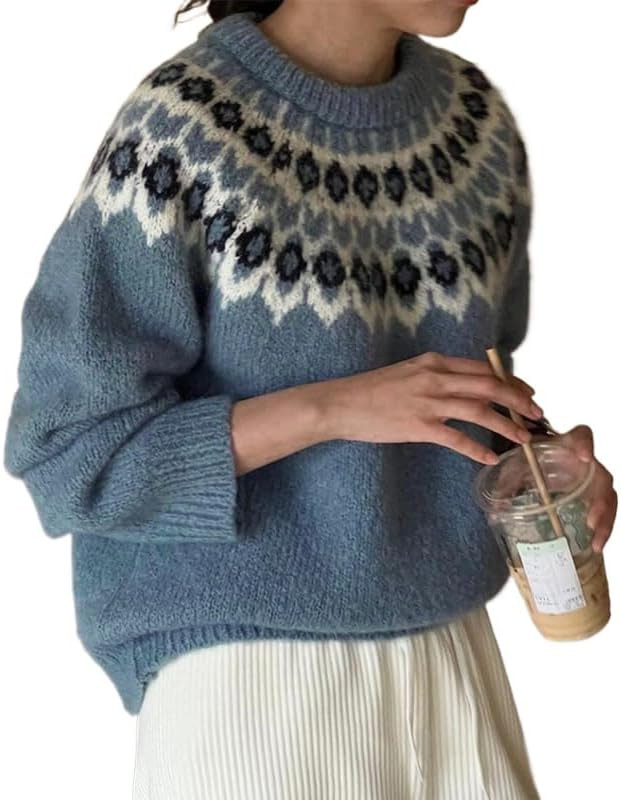 LOUSEA Women's Lightweight Pullover Knit Top Long Sleeve Knitted Ribbed Loose Shirt Ribbed Knit P... | Amazon (US)