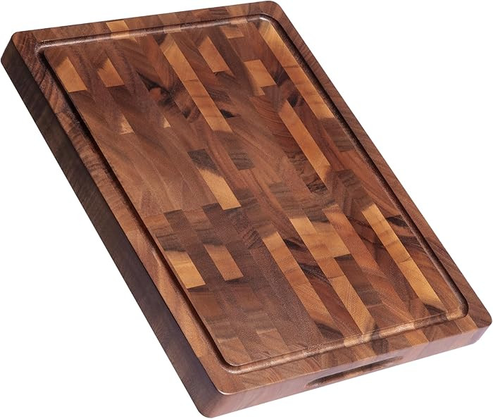 Walnut Wood Cutting Boards for Kitchen, End Grain Chopping Board Double Sided, Large Cutting Boar... | Amazon (US)