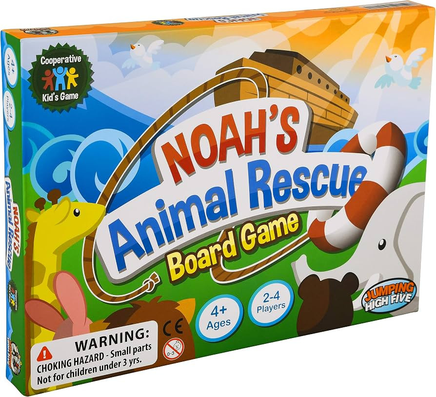 JH5 Noah’s Animal Rescue! Cooperative Noah’s Ark Bible Board Game for Kids Ages 4+ Easy to Le... | Amazon (US)