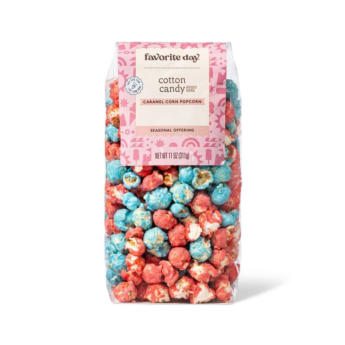 Cotton Candy Caramel Corn Popcorn Bag - 11oz - Favorite Day™ | Target