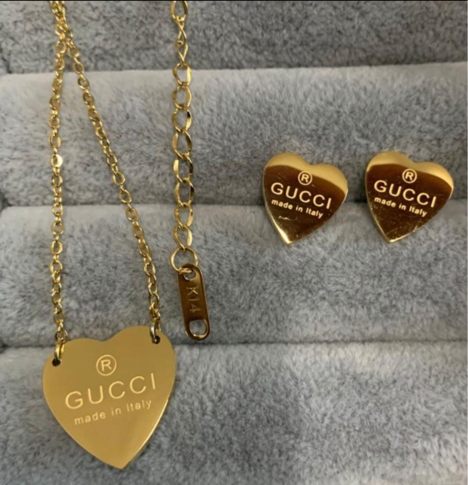 Gucci Heart Necklace & Earring set 🖤  Under $20 https://bit.ly/3jpnscL #dhgate

#LTKunder50 #LTKSale #LTKsalealert