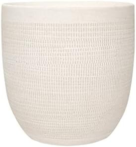 Amazon.com: Creative Co-Op Large Matte White Embossed Stoneware Planter : Everything Else | Amazon (US)
