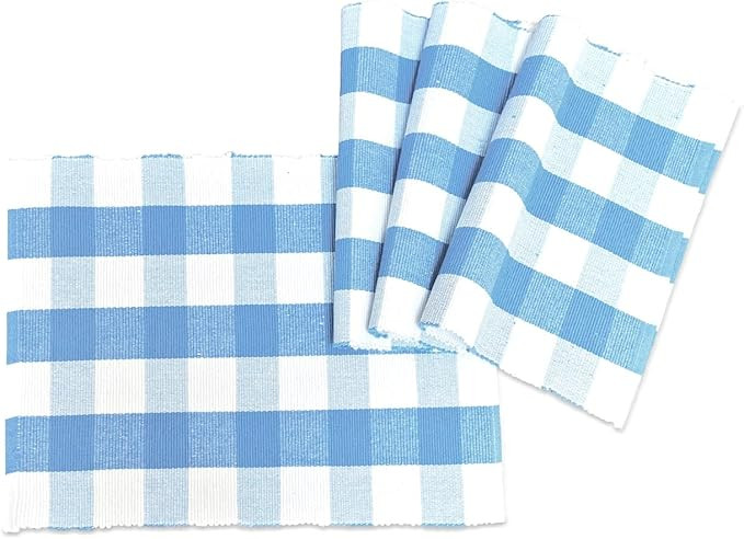 Buffalo Check Placemats - Buffalo Plaid Placemats - Cotton Placemats - Blue Plaid Placemats - Cot... | Amazon (US)