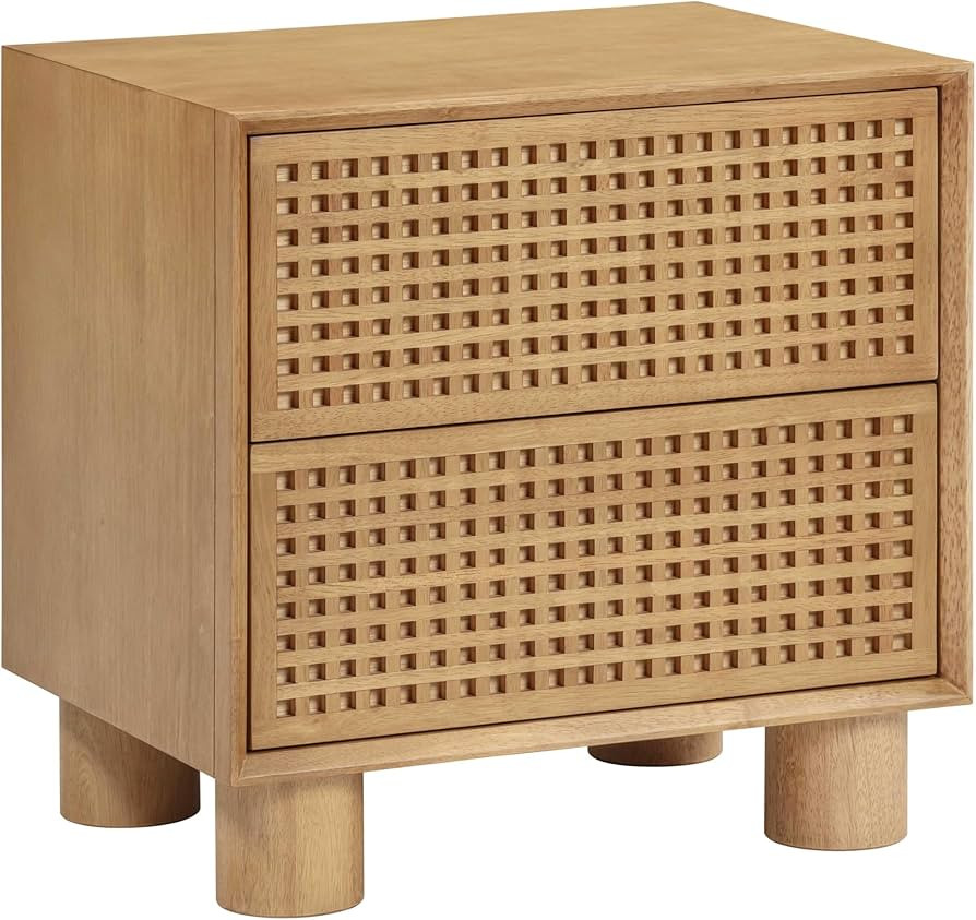Tov Furniture Miles Natural Rubberwood Nightstand | Amazon (US)