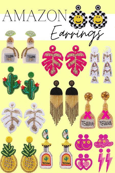 Cute beaded earrings from Amazon! Mother’s Day gift ideas! Tequila earrings, palm leaf earrings, vacation earrings, beach earrings. 

#LTKGiftGuide #LTKFestival