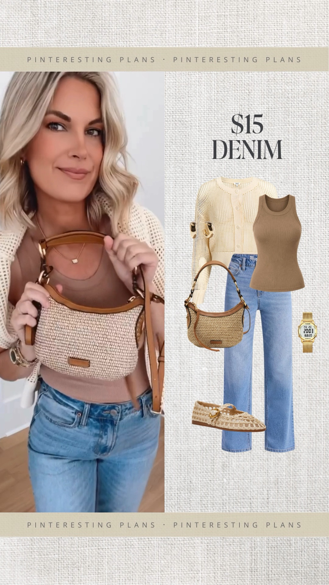 Spring outfit. I am 5’11” in 4 regular in the $15 jeans for a cropped fit.  Small tops  

#LTKgrwm #LTKTall #LTKootd