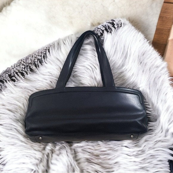 Furla Women's Dark Green Leather Shoulder Bag Purse Minimalist Handbag | Poshmark