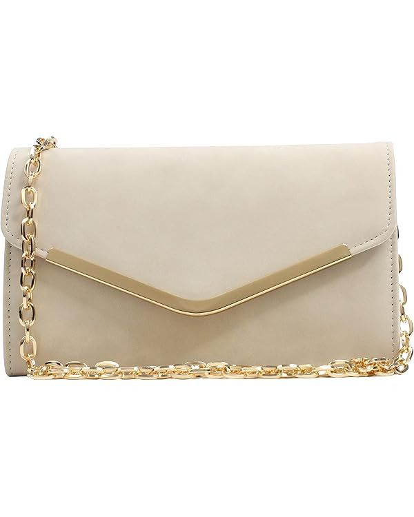 Clutch Purse Evening Bag for Women, Envelope Handbag With Detachable Chain for Wedding and Party | Amazon (US)