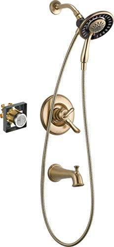 Delta Faucet Linden 17 Series Dual-Function Tub and Shower Trim Kit, Shower Faucet with 4-Spray I... | Amazon (US)