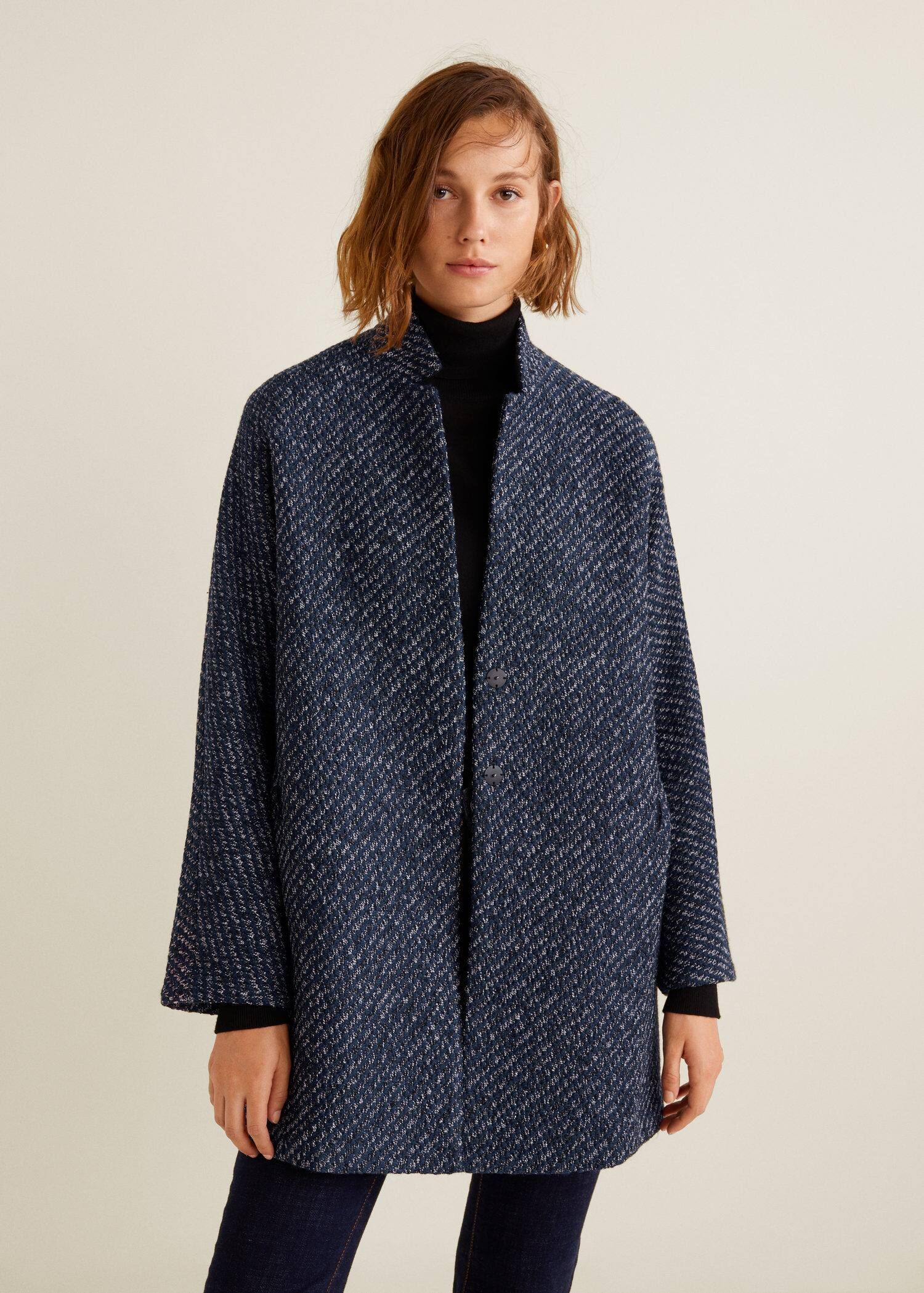 Flecked textured coat | MANGO (US)