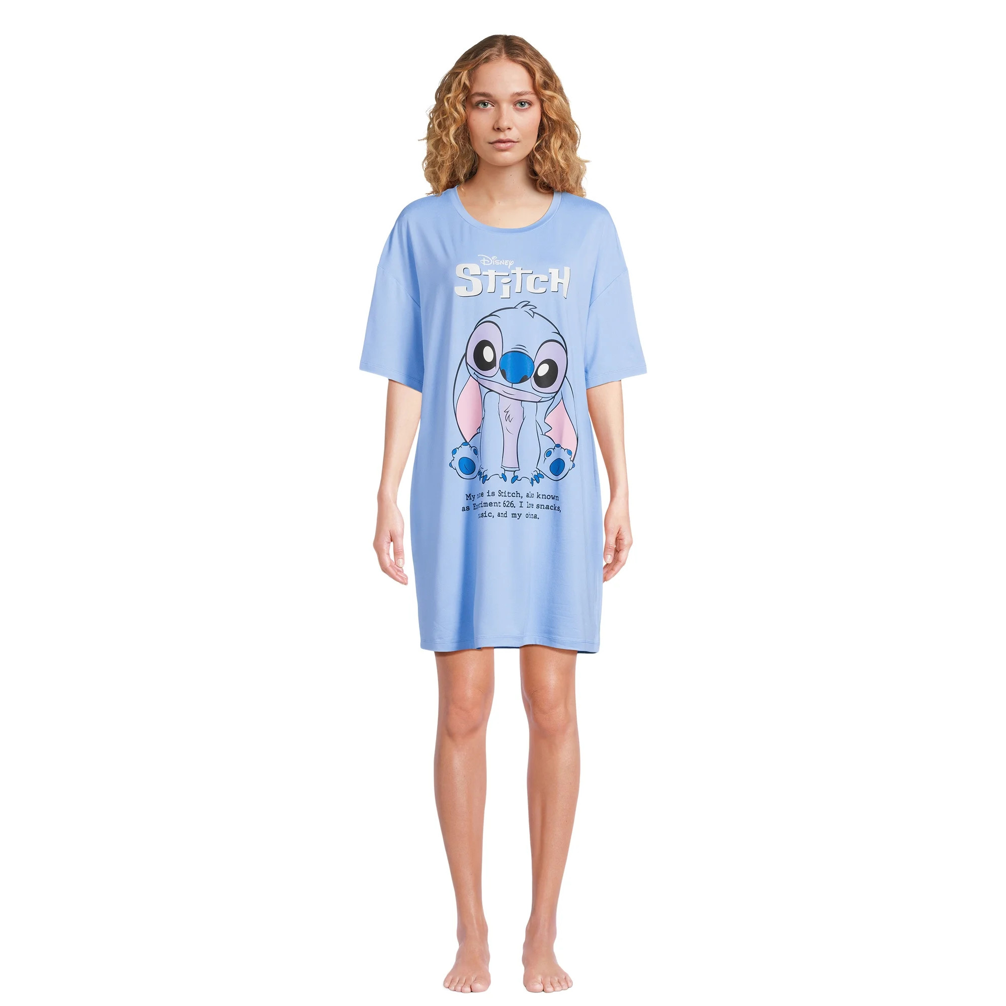 Stitch Women’s Graphic Dorm Sleep Shirt with Short Sleeves, Sizes XS-3X | Walmart (US)