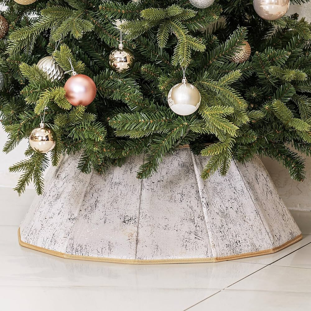 Blissun Fabric Christmas Tree Collar, Christmas Tree Ring, Willow Christmas Tree Skirt for Christ... | Amazon (US)