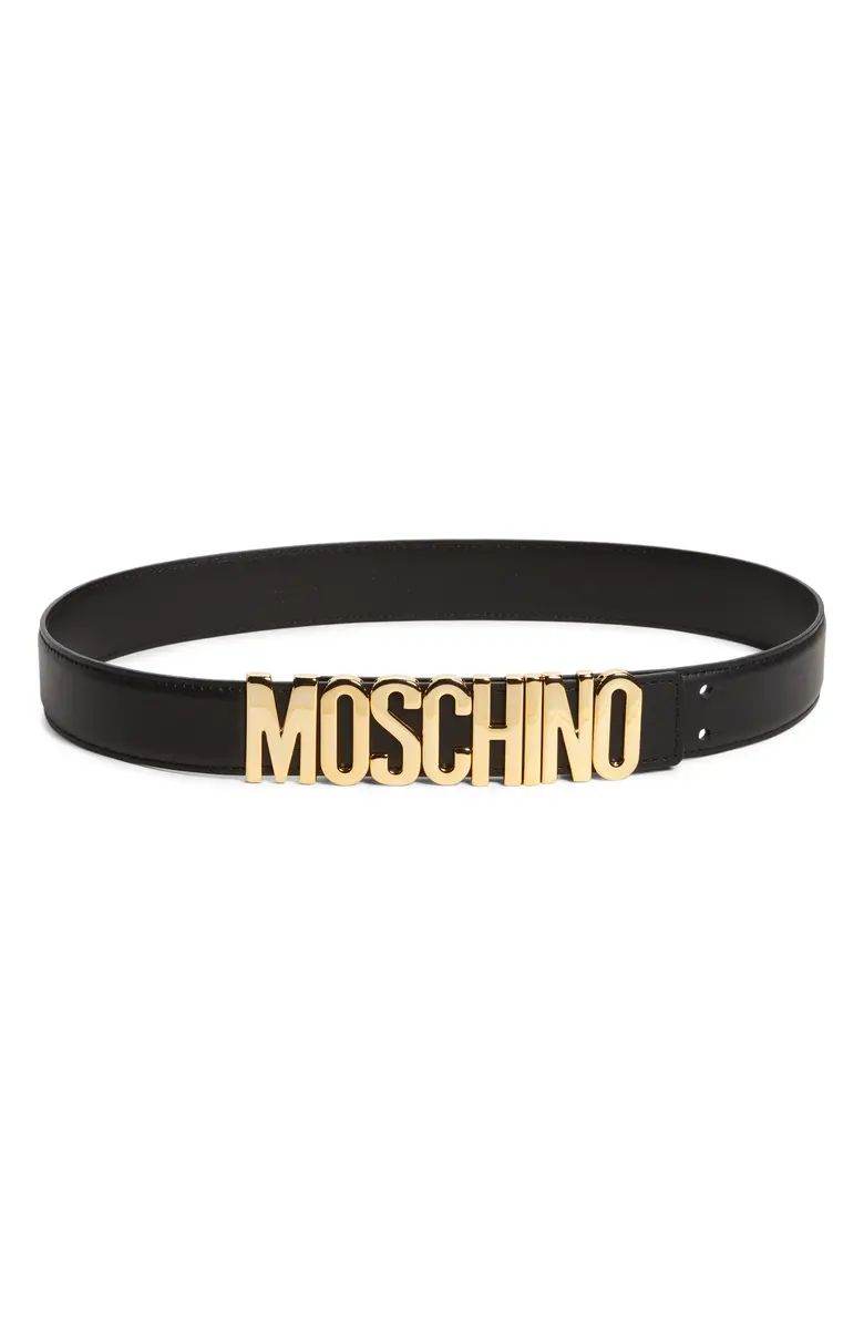 Moschino Logo Leather Belt | Nordstrom | Nordstrom