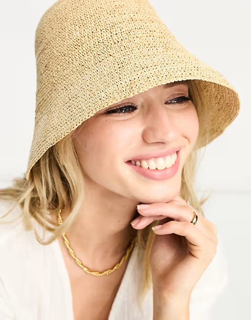 & Other Stories straw bucket hat in natural | ASOS (Global)