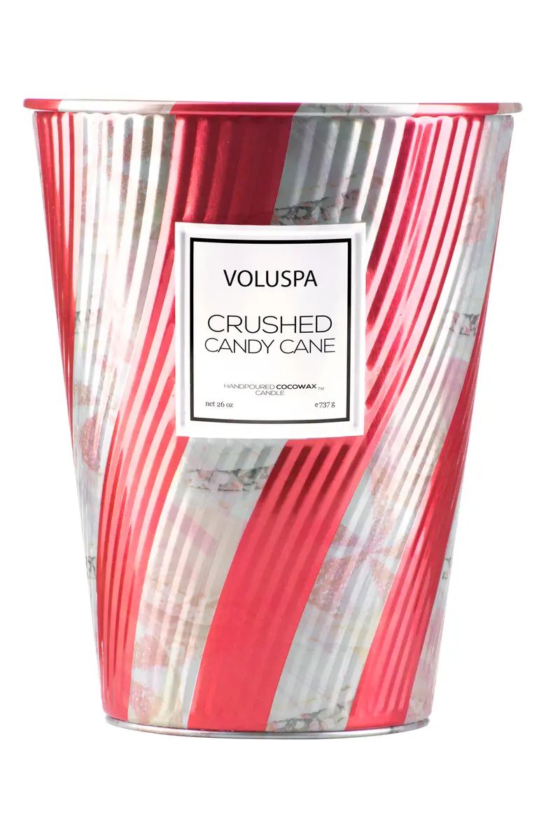 Crushed Candy Cane Giant Ice Cream Cone Table Candle | Nordstrom