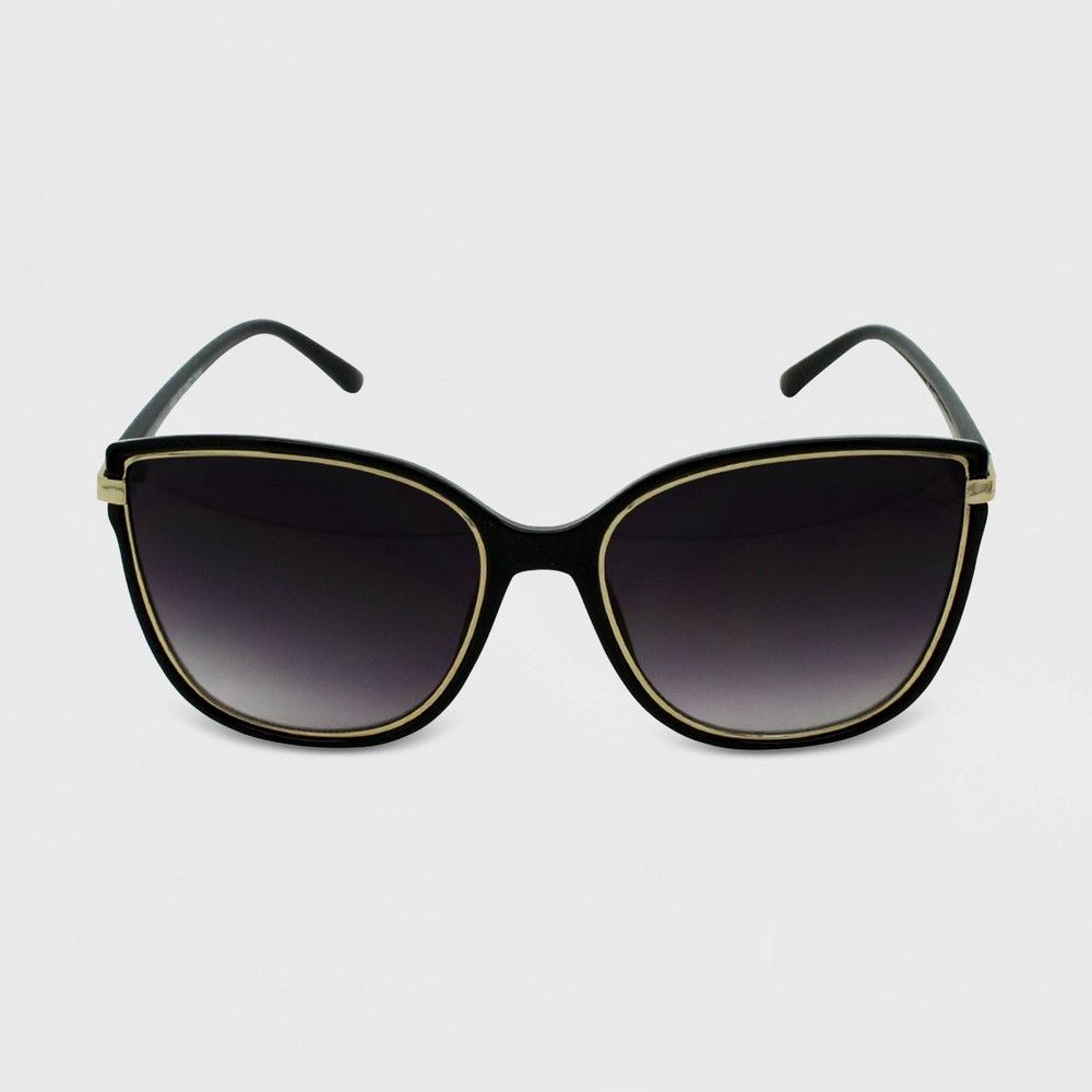 Women's Cateye Sunglasses - A New Day Black/Gold | Target