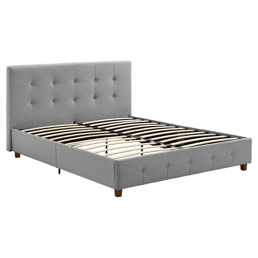 Rosalie Linen Upholstered Bed (Full) Gray - Room & Joy | Target