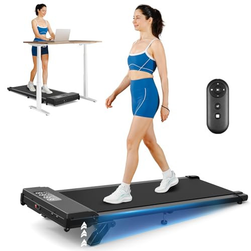 THERUN 8% Walking Pad with Incline,Under Desk Walking Pad for Home Office,2.5 HP APP Walking Pad Treadmill,265 lbs Capacity LED Screen with Remote Control,Portable Large Walking Pad | Amazon (US)