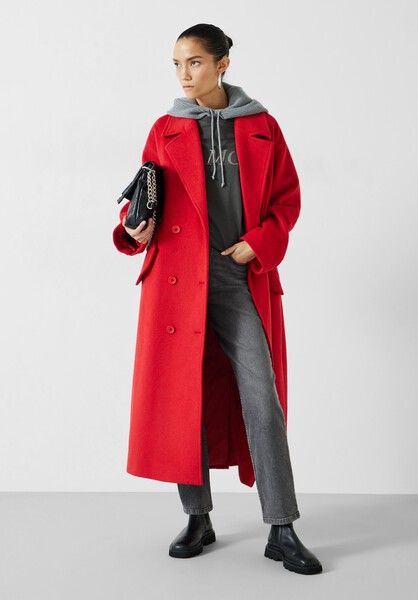 Maddie Cocoon Relaxed Wool Blend Coat | Hush UK