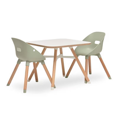 Lalo 3pc Table and Chairs Set - Coconut/Sage | Target