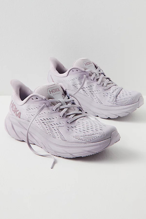 HOKA Clifton 8 Sneakers by HOKA at Free People, Lilac Marble / Elderberry, US 11 | Free People (Global - UK&FR Excluded)