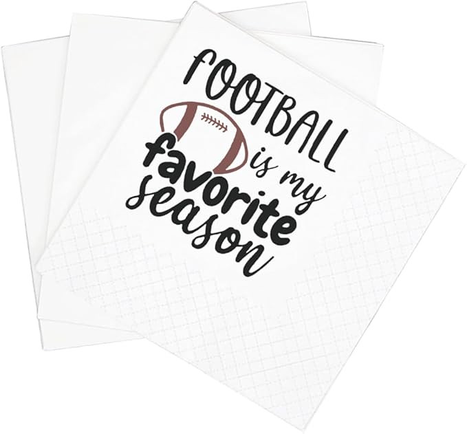 SharkBliss Funny Football Quotes Cocktail Napkins, 100 Pack Football Is My Favorite Season Dispos... | Amazon (US)