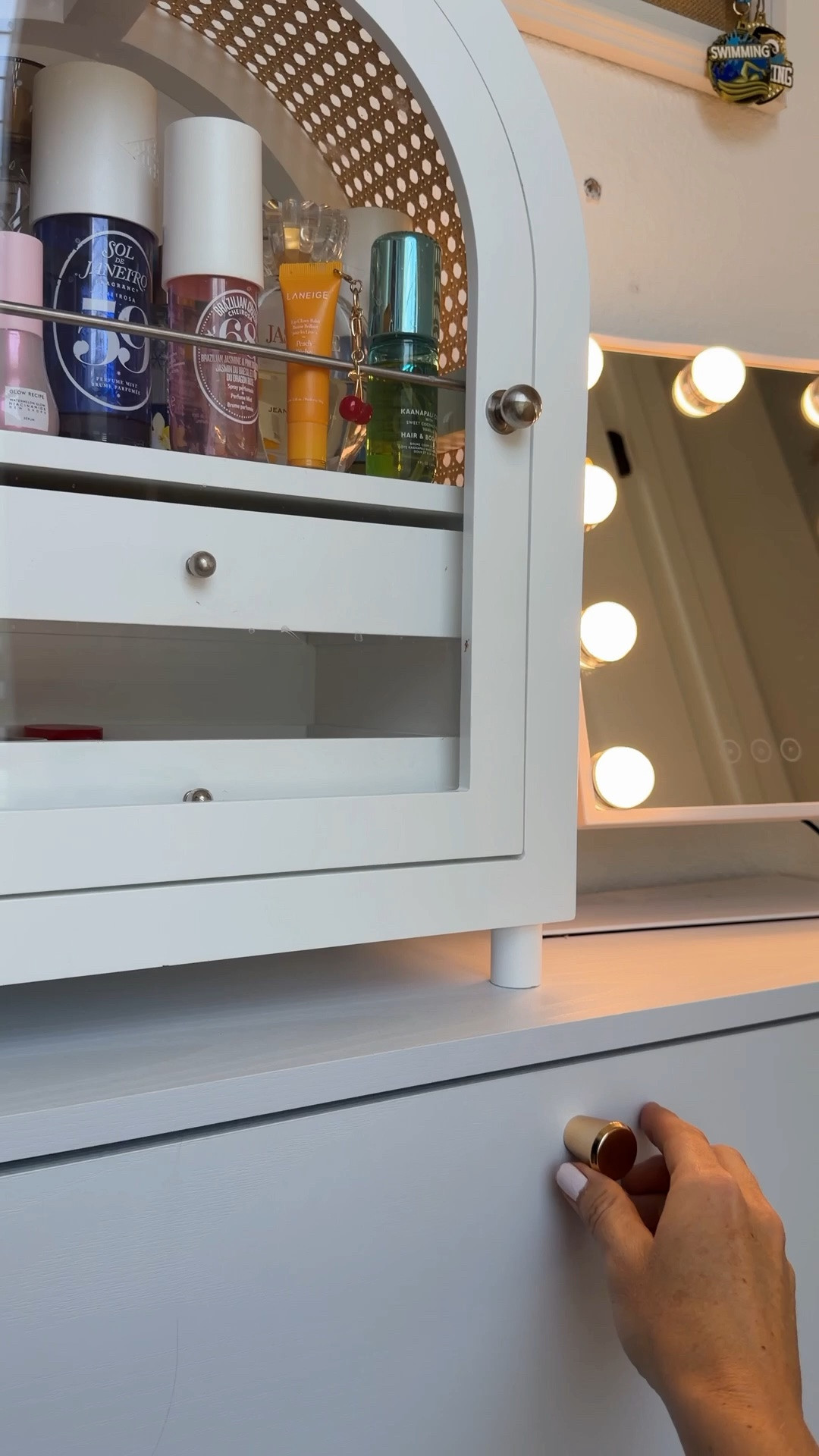 Teen girl room organization ✨ the cosmetic cabinet was a Homegoods find

#LTKselfcare #LTKHome #LTKKids