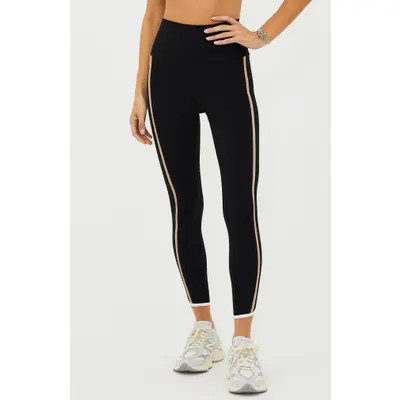 Beach Riot Nella Side Stripe Ankle Leggings in Sandshell Colorblock at Nordstrom, Size Large | Nordstrom