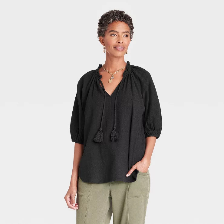 Women's Puff Elbow Sleeve Top - Knox Rose™ | Target