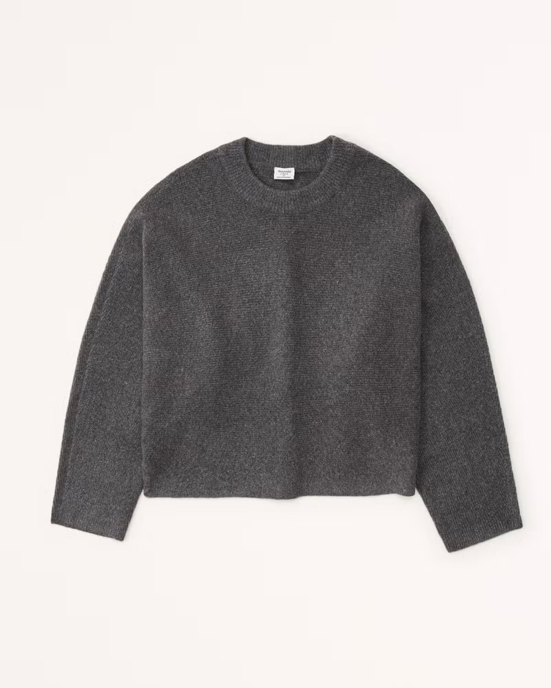 Abercrombie & Fitch Women's Crew Dolman Sweater in Dark Grey - Size XS | Abercrombie & Fitch (US)