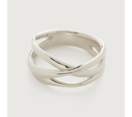 Nura Cross Over Ring | Monica Vinader (Global)