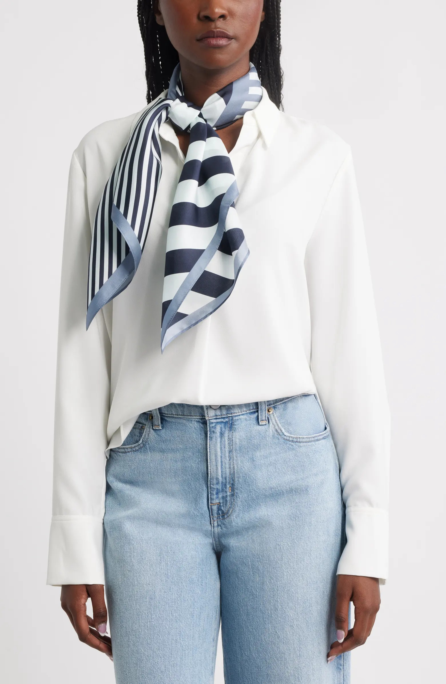 Stripe Square Silk Scarf | Nordstrom