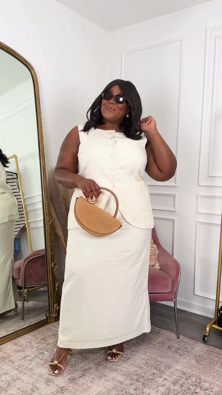 I totally recommend either getting this set or just snagging the linen skirt. Such a versatile piece! I’ve linked other items that can be paired with this skirt🤍

Skirt is a 20 but too large on my waist. No stretch

Vest 20
Bodysuit XL
Moto 3X
Striped Button Down 2X 
Blouse 20 (small in arms)

Plus Size Fashion, Linen Skirt, white skirt, wedding guest dress, country concert outfit, summer dress, sandals, white dress, travel outfit

#LTKSaleAlert #LTKPlusSize #LTKFindsUnder100
